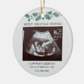Grootma Holiday Kerstmis Zwangerschap Ultrageluid Keramisch Ornament (Links)