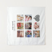 Grootma houdt van haar familieboom Foto collage Gi Wandkleed (Voorkant (horizontaal))