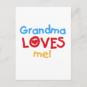 Grootma houdt van me T-shirts en cadeautjes Briefkaart