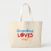 Grootma houdt van me T-shirts en cadeautjes Grote Tote Bag (Voorkant)
