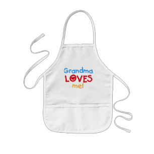 Grootma houdt van me T-shirts en cadeautjes Kinder Schort