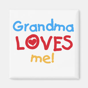 Grootma houdt van me T-shirts en cadeautjes Magneet