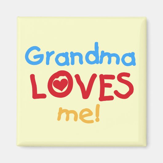 Grootma houdt van me T-shirts en cadeautjes Magneet (Voorkant)