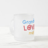 Grootma houdt van me T-shirts en cadeautjes Matglas Koffiemok (Voorkant links)