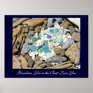 Grootma, je bent de beste! Hou van je kunstgeschen Poster