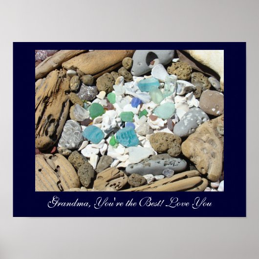 Grootma, je bent de beste! Hou van je kunstgeschen Poster (Voorkant)