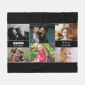 Grootma Je bent een verbazingwekkende foto-Collage Fleece Deken (Voorkant (Horizontaal))