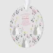 Grootma-kerstkonijnen uit kinderen ornament (voorkant)