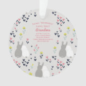 Grootma-kerstkonijnen uit kinderen ornament (voorkant)