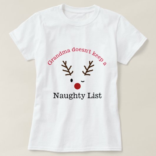 Grootma Kerstmis T-Shirt (Design voorkant)