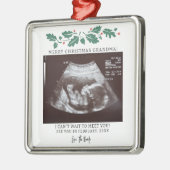 Grootma Kerstmis Zwangerschap Ultrasound Holiday Metalen Ornament (Links)
