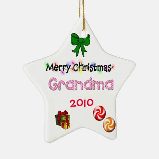 Grootma-kerstversiering Keramisch Ornament (Rechts)