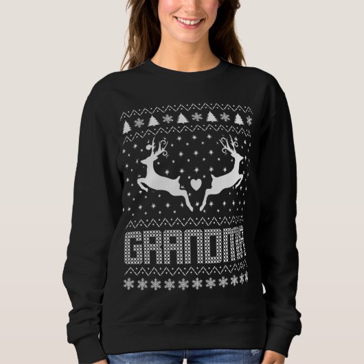 Grootma lelijke kersttrui, T shirt cadeauidee (Voorkant)