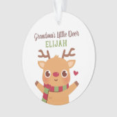Grootma Little Deer, persoonlijk kerstfeest Ornament (voorkant)