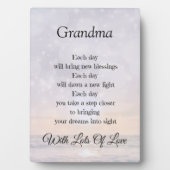 Grootma Love and Enmoediger Poem design gift Fotoplaat (voorkant)