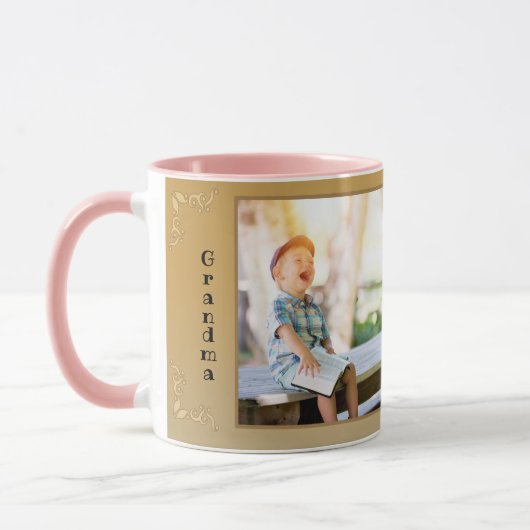 Grootma Love You Rustige  Text Photo Template Mok (Links)