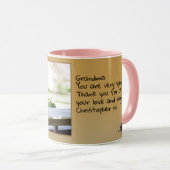 Grootma Love You Rustige  Text Photo Template Mok (Voorkant rechts)