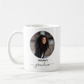 Grootma minimalistische foto koffiemok (Links)