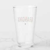 Grootma multicolor cheetah leopard typografie Gift Glas (Achterkant)