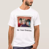 Grootma nana aangepaste horizontale foto eerste kl t-shirt (Voorkant)