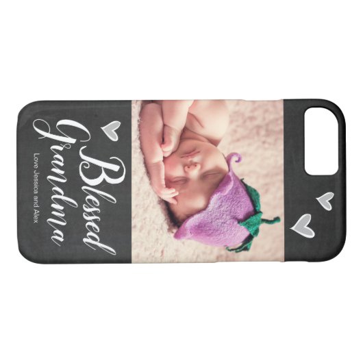 Grootma One Photo Chalkboard zonder blote Case-Mate iPhone Case (Achterkant (Horizontaal))