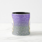 Grootma Paarse Silver Favoriete zegeningen Glitter Mok (Midden)