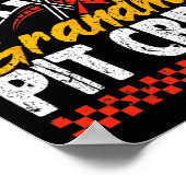 Grootma Pit Crew Race Car Thed Party Racing Fami Poster (Hoek)