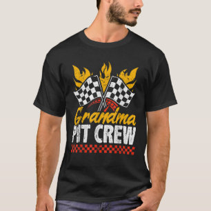 Grootma Pit Crew Race Car Thed Party Racing Fami T-shirt