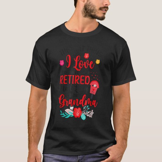 Grootma Postal Worker Retirement Mail Lady T-shirt (Voorkant)