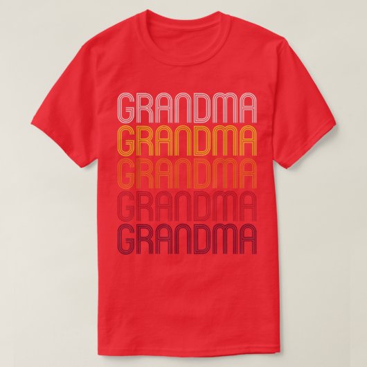 Grootma Retro Wordmark Pattern  Style T-shirt (Design voorkant)