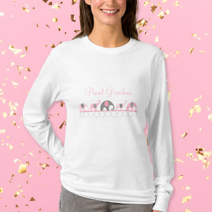 Grootma roze en grijze olifantenparade shirt