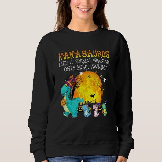 Grootma Saurus Halloween Dinosaurus C Trui (Voorkant)
