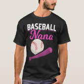 Grootma Sport Baseball Player Nana Retirement Basi T-shirt (Voorkant)