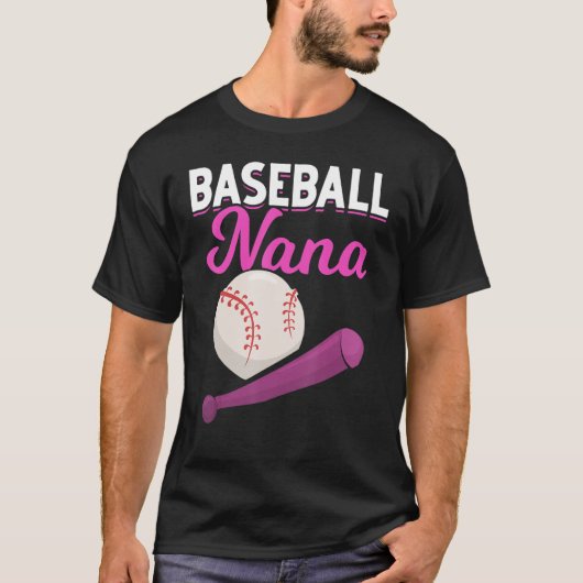 Grootma Sport Baseball Player Nana Retirement Basi T-shirt (Voorkant)