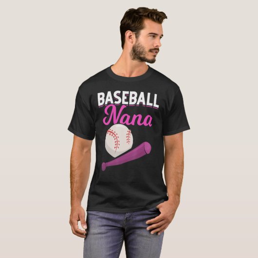 Grootma Sport Baseball Player Nana Retirement Basi T-shirt (Voorkant volledig)
