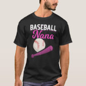 Grootma Sport Baseball Player Nana Retirement Basi T-shirt (Voorkant)