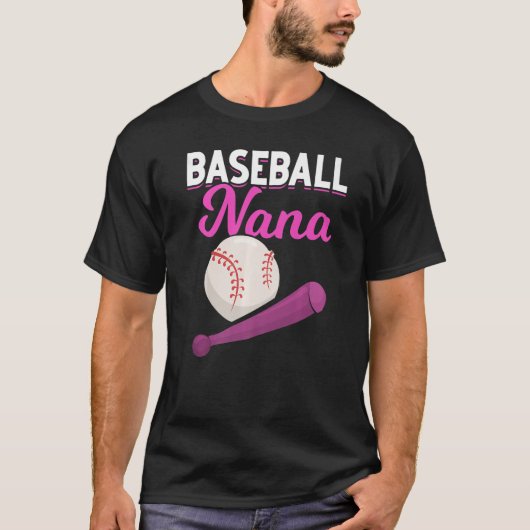Grootma Sport Baseball Player Nana Retirement Basi T-shirt (Voorkant)