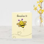 Grootma to Bee Gefeliciteerd met uw gelukkig nieuw Kaart (Gele Bloem)