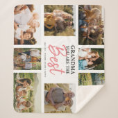 Grootma U bent de beste moderne fotocollage Sherpa Deken (Voorkant)