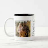 Grootma U bent de beste moderne fotocollage Tweekleurige Koffiemok (Links)