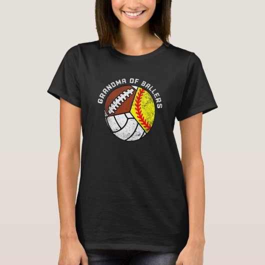 Grootma van het Football van de wasbal T-shirt (Voorkant)