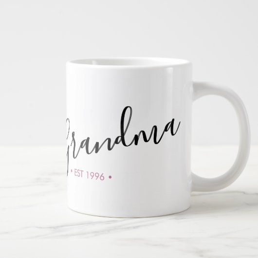 Grootma Vast Jaar Gepersonaliseerd Grote Koffiekop (Rechts)