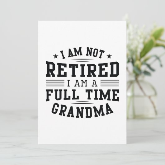 Grootma voor voltijds bedankkaart (Staand voorkant)