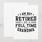 Grootma voor voltijds bedankkaart (Voorkant / Achterkant)