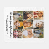 Grootma We houden van je hart Moderne fotocollage Fleece Deken (Voorkant (Horizontaal))