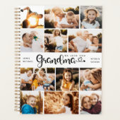 Grootma We houden van je hart Moderne fotocollage Planner (Voorkant)