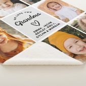 Grootma We houden van je hart Moderne fotocollage Sherpa Deken (3/4)