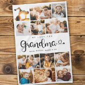 Grootma We houden van je hart Moderne fotocollage Theedoek