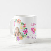 Grootma We houden van je Waterverf Floral Wreatfot Koffiemok (Voorkant links)