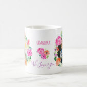 Grootma We houden van je Waterverf Floral Wreatfot Koffiemok (Center)